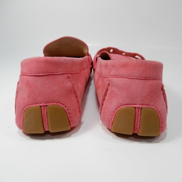 Cole Haan Evelyn Driver Loafer Slip on Flats Size 8 Rose Pink Suede Chain NEW - Picture 5 of 10